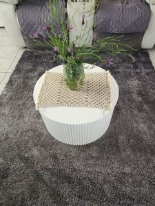 Sylo Drum Coffee Table - White