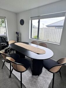 Elix 6 Seater Dining Table - Black