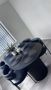 Elix 6 Seater Dining Table - Black