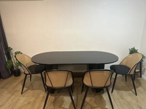 Elix 6 Seater Dining Table - Black