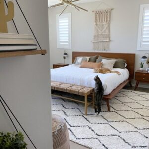 Lucille Mid Century Platform Bed