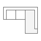 Alora High Back 2 Piece Chaise Sectional 322cm