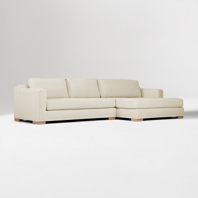 Alora High Back 2 Piece Double Wide Chaise Sectional 365cm