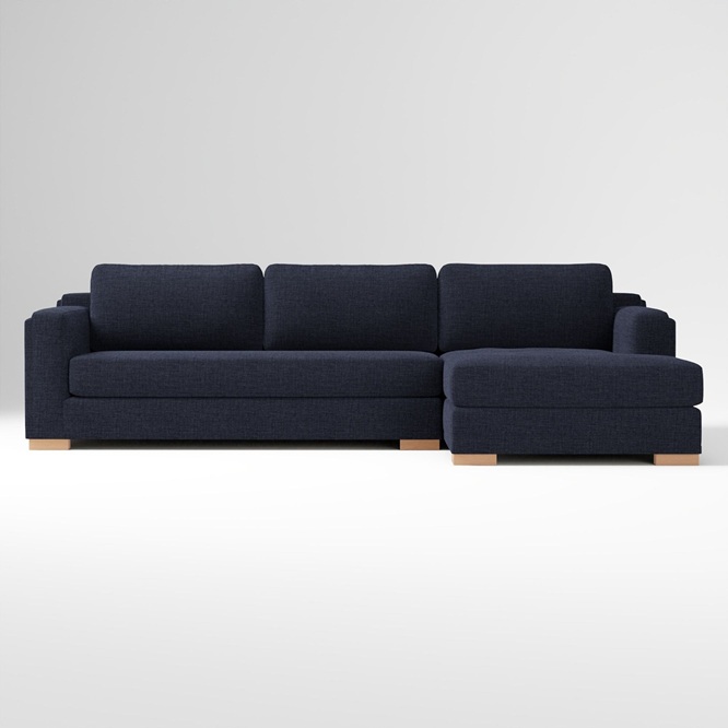 Alora High Back 2 Piece Chaise Sectional 322cm