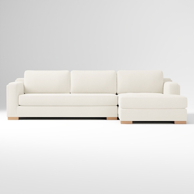 Alora High Back 2 Piece Chaise Sectional 322cm