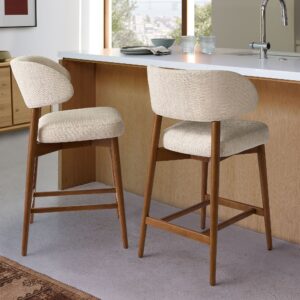 Amelia Bar Stool Upholstered Backrest
