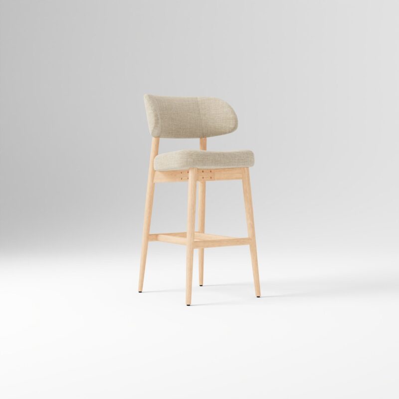 Amelia Bar Stool Upholstered Backrest