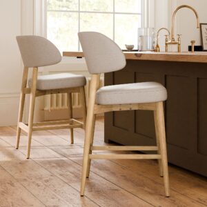Amelia Bar Stool Upholstered Backrest