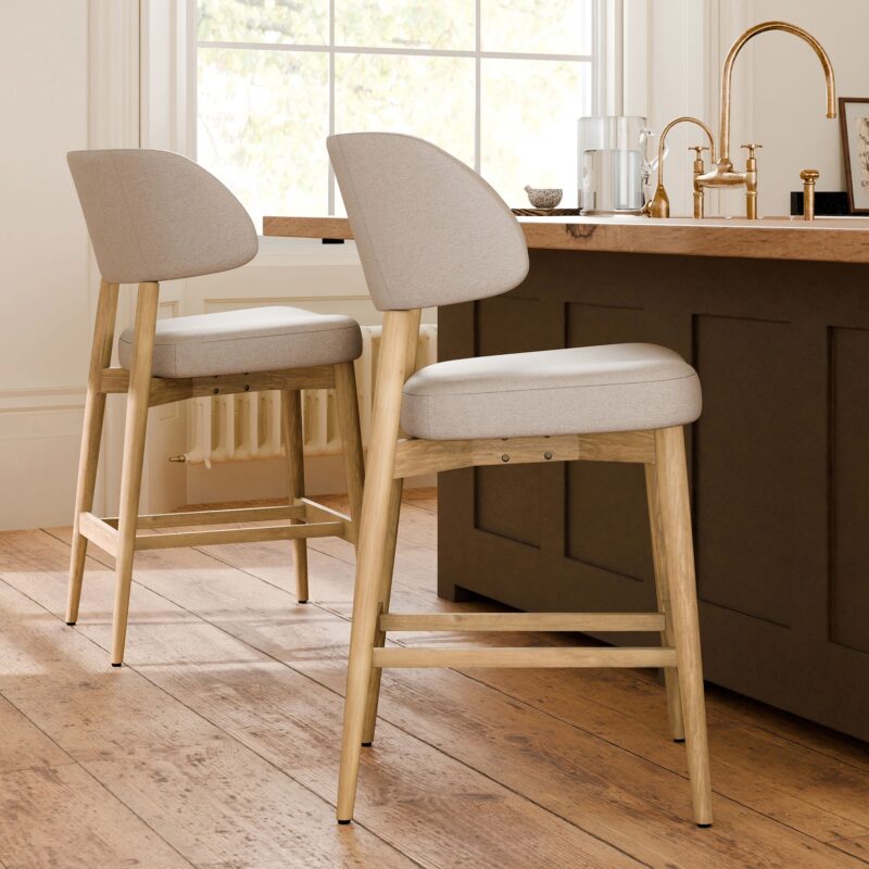 Amelia Bar Stool Upholstered Backrest