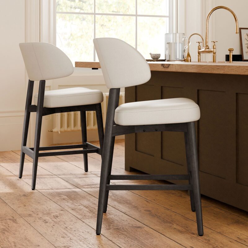 Amelia Bar Stool Upholstered Backrest