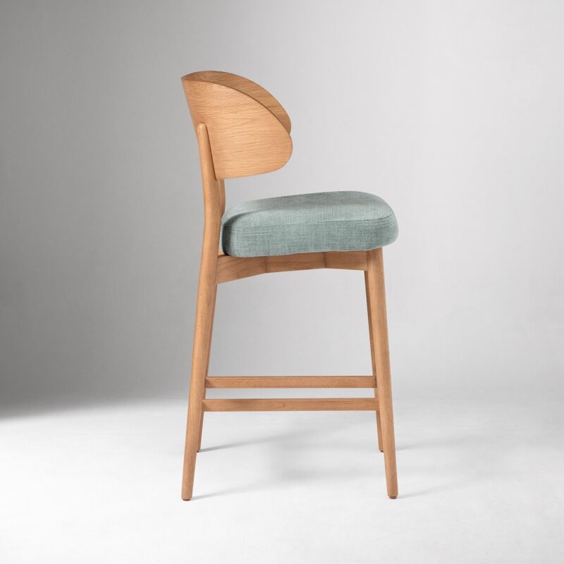 Amelia Counter Stool Wooden Backrest