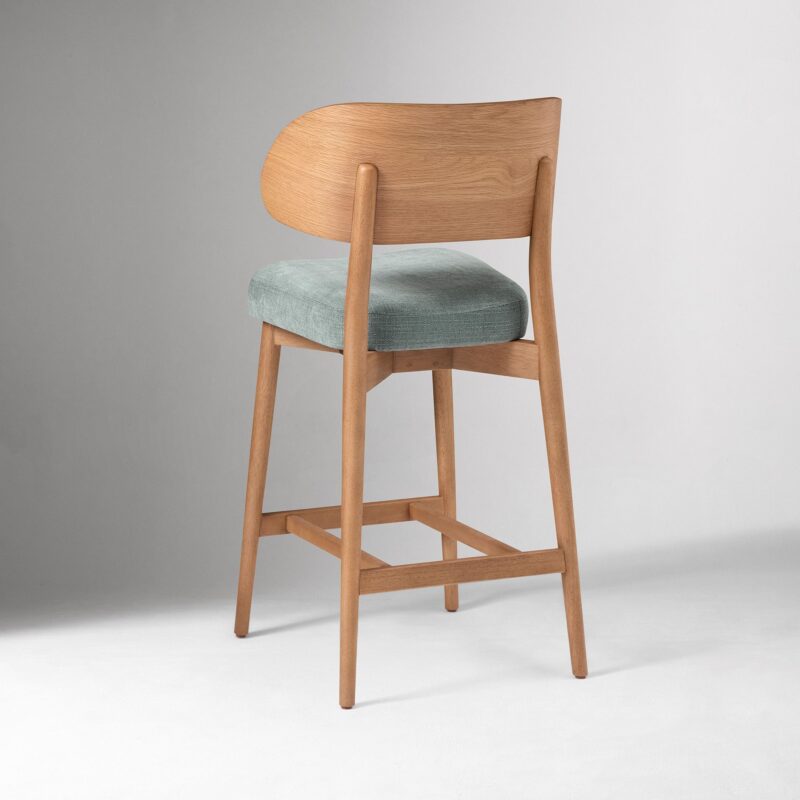 Amelia Counter Stool Wooden Backrest