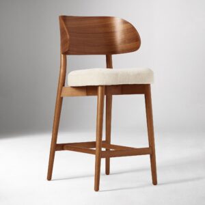 Amelia Counter Stool Wooden Backrest