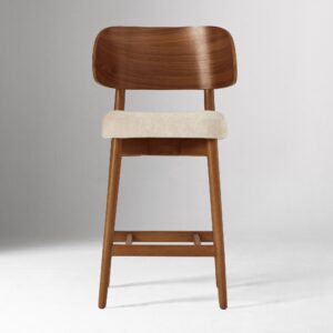 Amelia Counter Stool Wooden Backrest