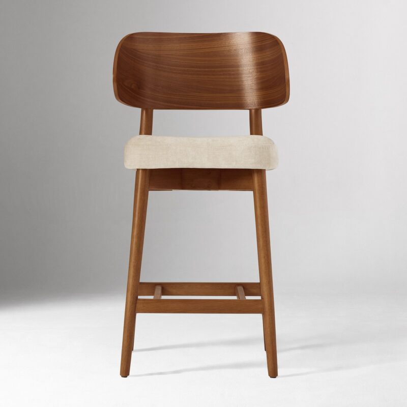 Amelia Counter Stool Wooden Backrest