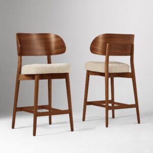 Amelia Counter Stool Wooden Backrest