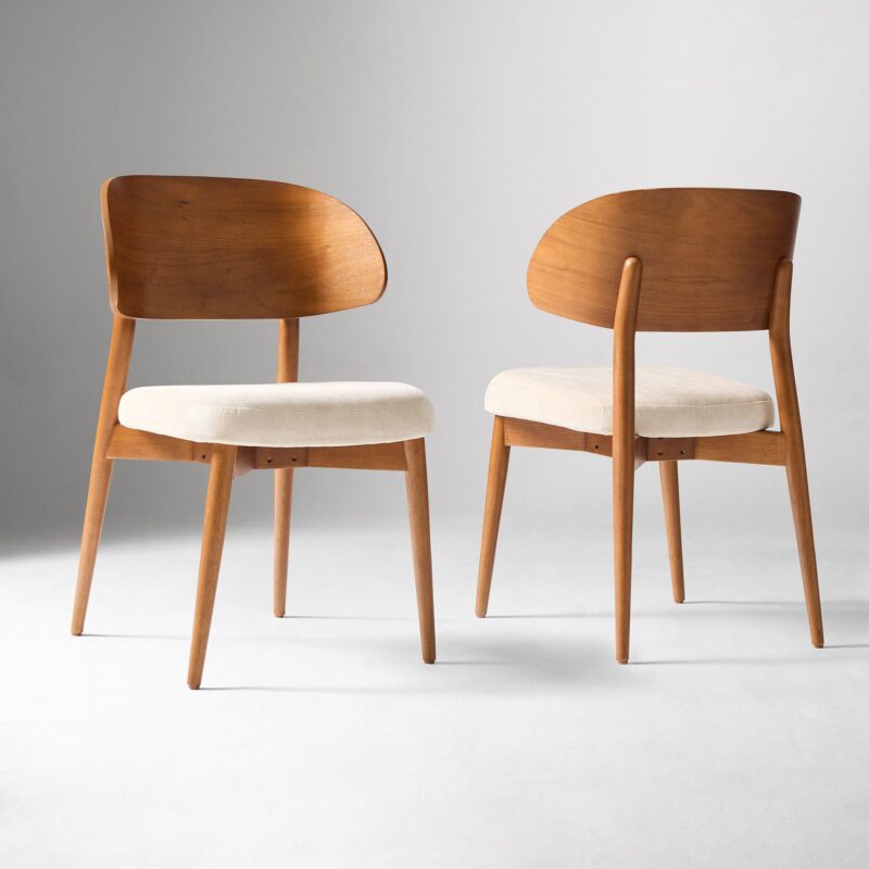 Amelia Dining Chair Wooden Backrest