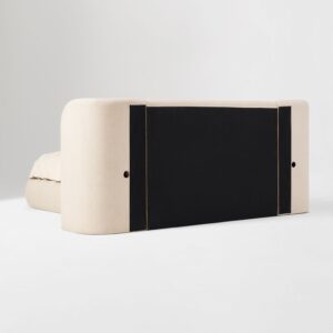 Ekhaya Chamberlain Wingback Bed with Charging Nightstands