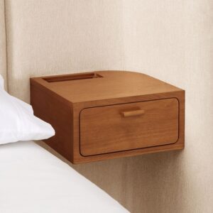 Ekhaya Chamberlain Wingback Bed with Charging Nightstands