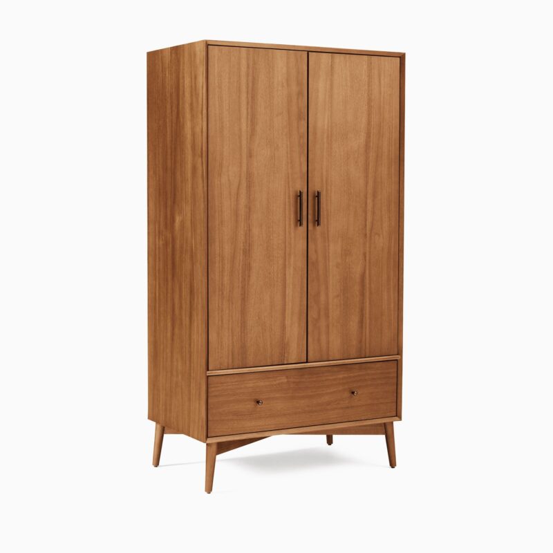 Lucille Mid Century 2 Door Wardrobe Cabinet