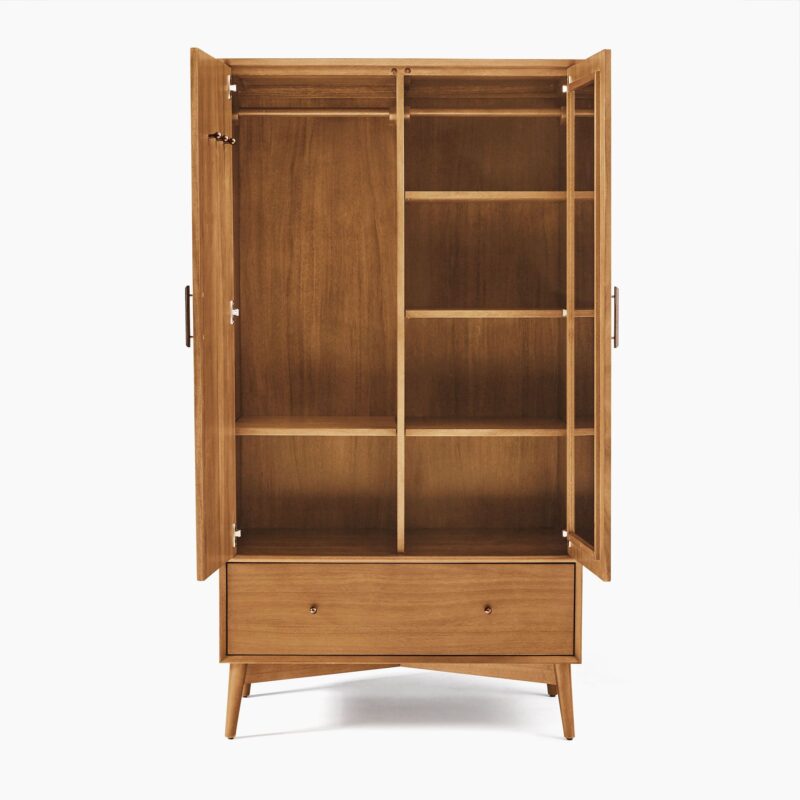Lucille Mid Century 2 Door Wardrobe Cabinet