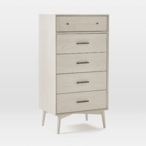 Lucille Mid Century 5 Drawer Tallboy 68cm