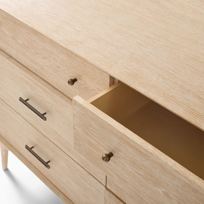 Lucille Mid Century 6 Drawer Dresser 142cm
