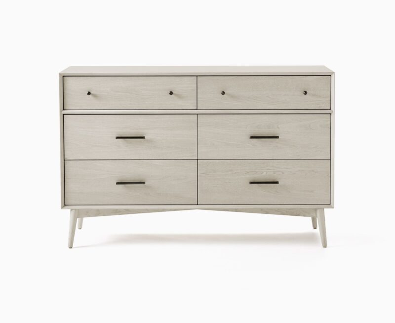 Lucille Mid Century 6 Drawer Dresser 142cm
