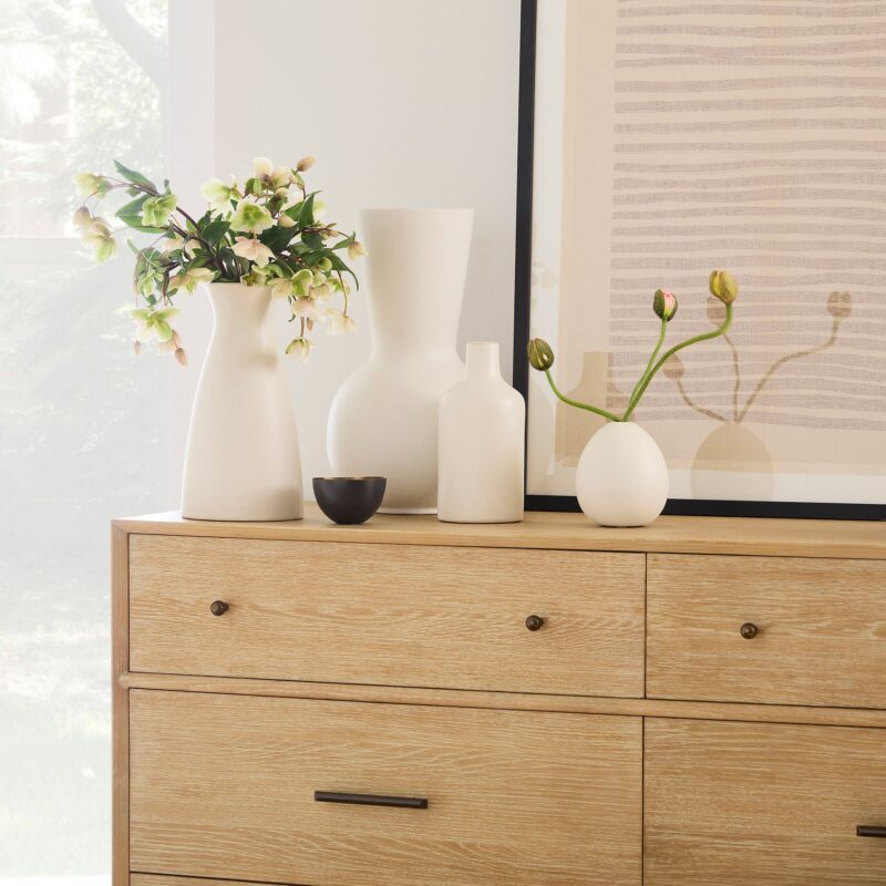 Lucille Mid Century 6 Drawer Dresser 142cm