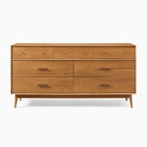 Lucille Mid Century 7 Drawer Dresser 182cm
