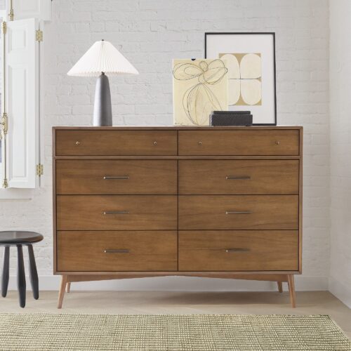 Lucille Mid Century 8 Drawer Dresser 149cm