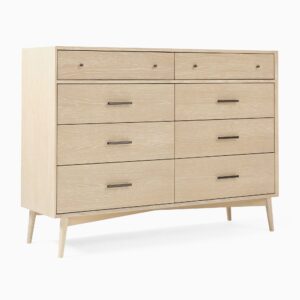 Lucille Mid Century 8 Drawer Dresser 149cm