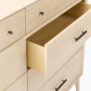 Lucille Mid Century 8 Drawer Dresser 149cm