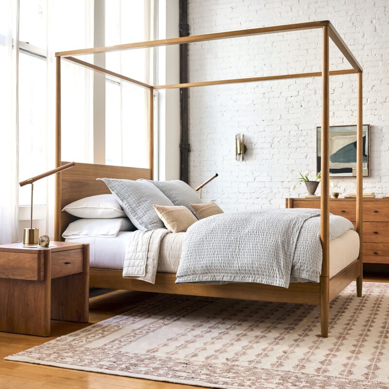 Lucille Mid Century Canopy Bed