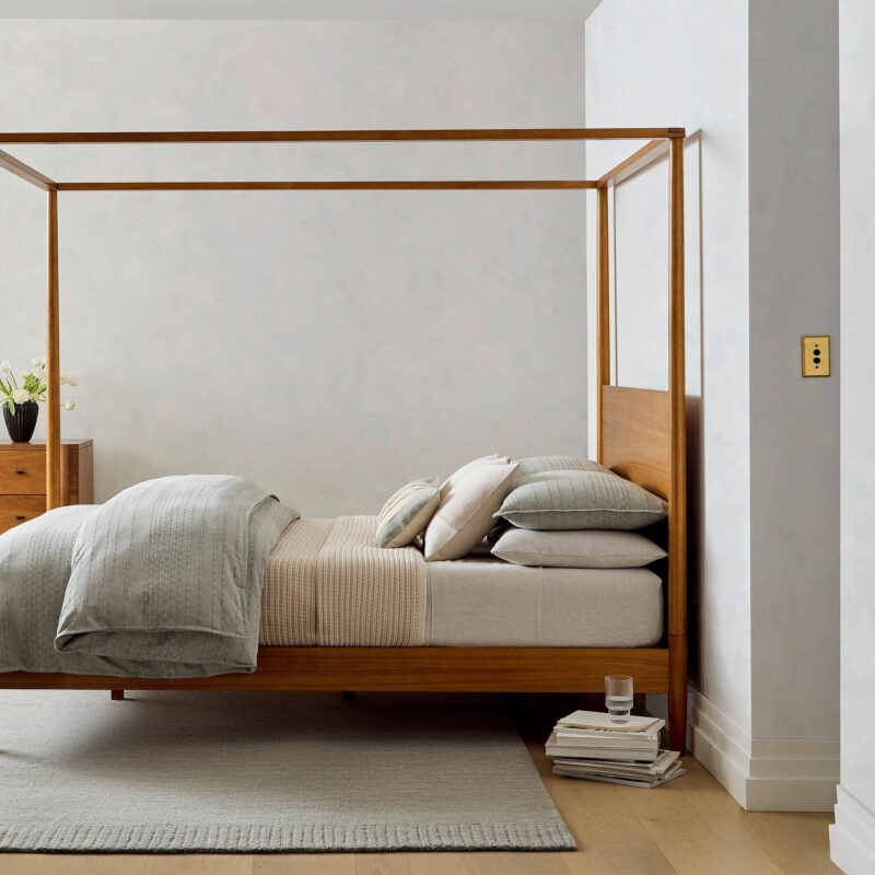 Lucille Mid Century Canopy Bed