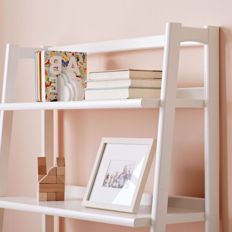 Lucille Mid Century Ladder Bookshelf with Drawer