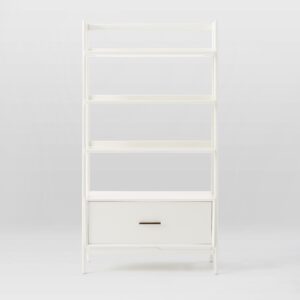 Lucille Mid Century Ladder Bookshelf with Drawer