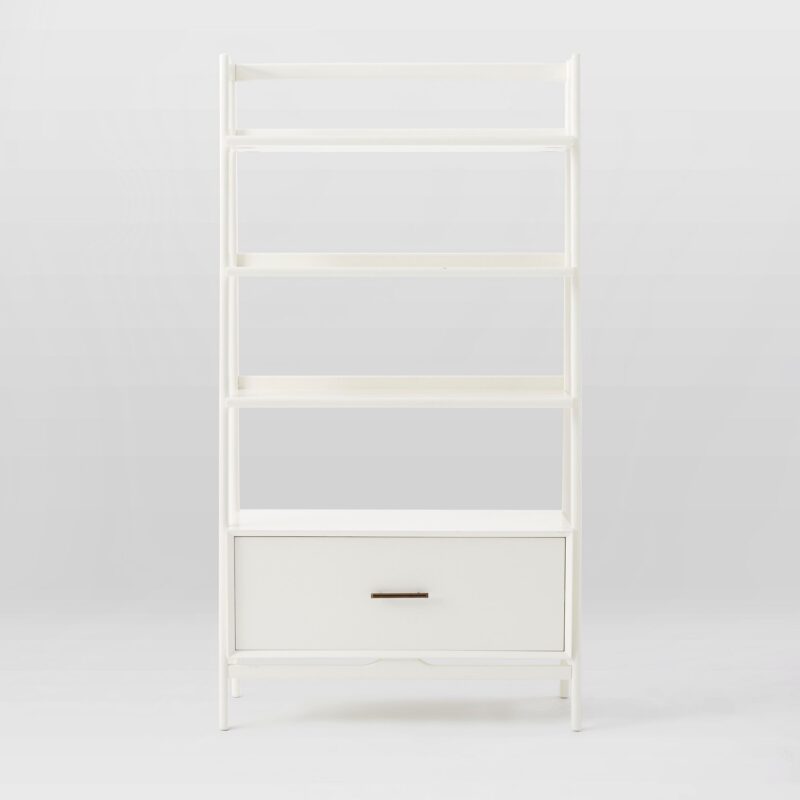 Lucille Mid Century Ladder Bookshelf with Drawer