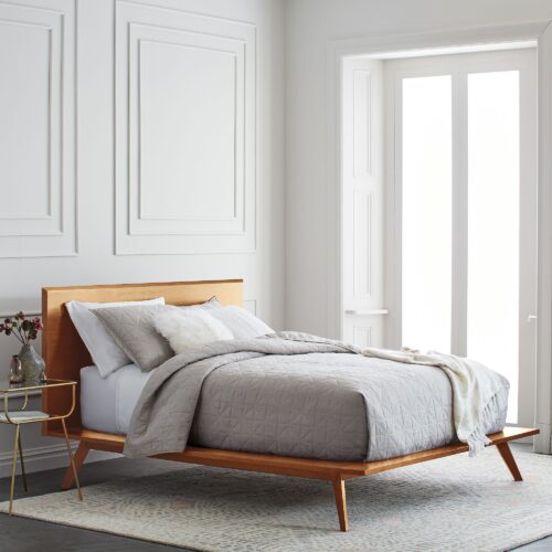 Lucille Mid Century Platform Bed