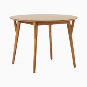 Lucille Mid Century Round Extendable Dining Table