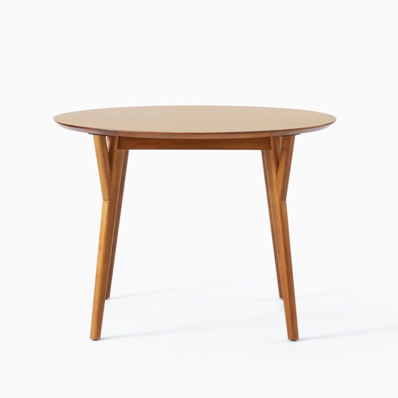 Lucille Mid Century Round Extendable Dining Table
