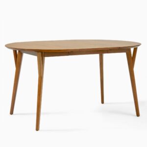 Lucille Mid Century Round Extendable Dining Table