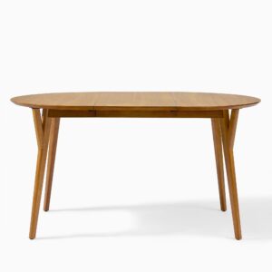 Lucille Mid Century Round Extendable Dining Table