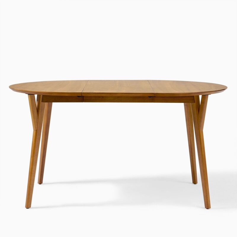 Lucille Mid Century Round Extendable Dining Table