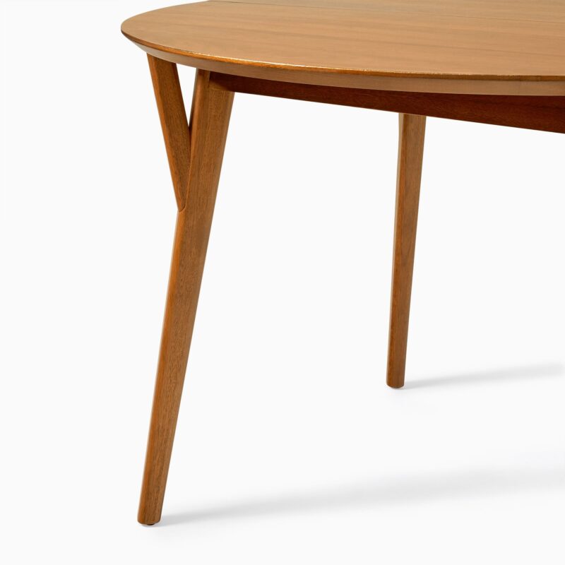 Lucille Mid Century Round Extendable Dining Table