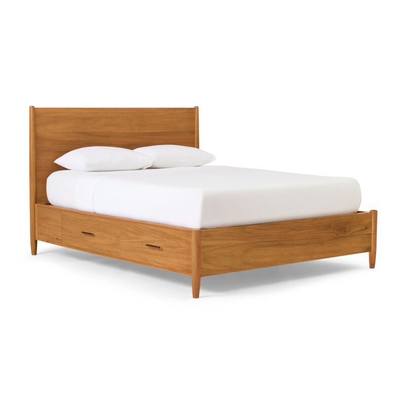 Lucille Mid Century Wooden Storage Bed