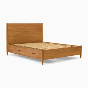 Lucille Mid Century Wooden Storage Bed