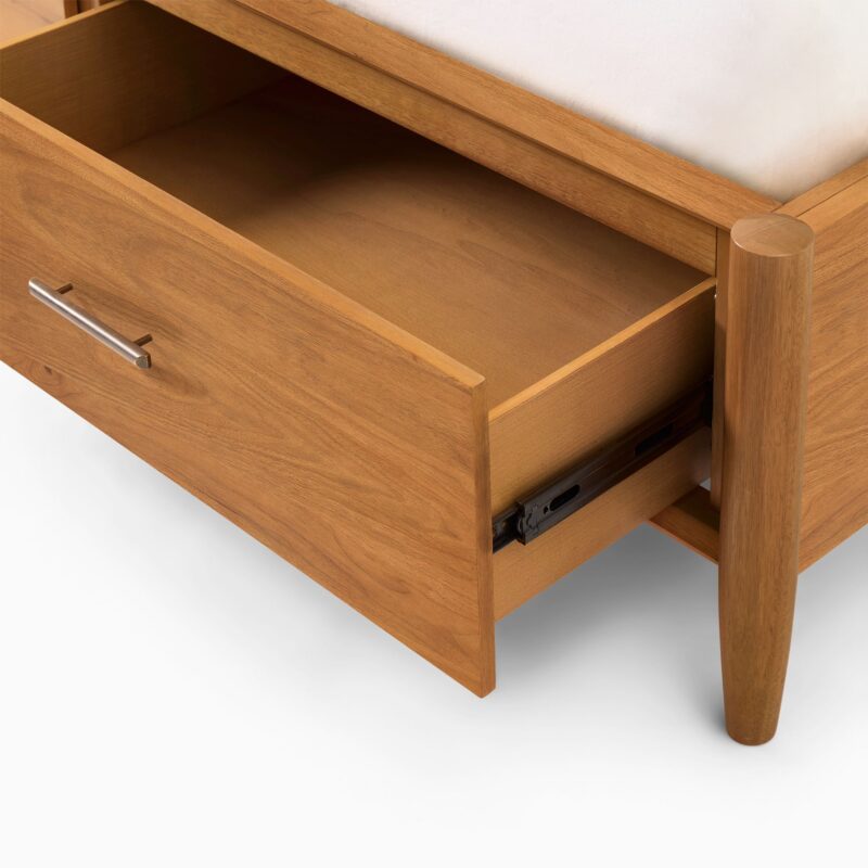 Lucille Mid Century Wooden Storage Bed
