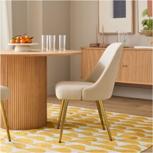 Lucille Upholstered Dining Chair with Metal Legs