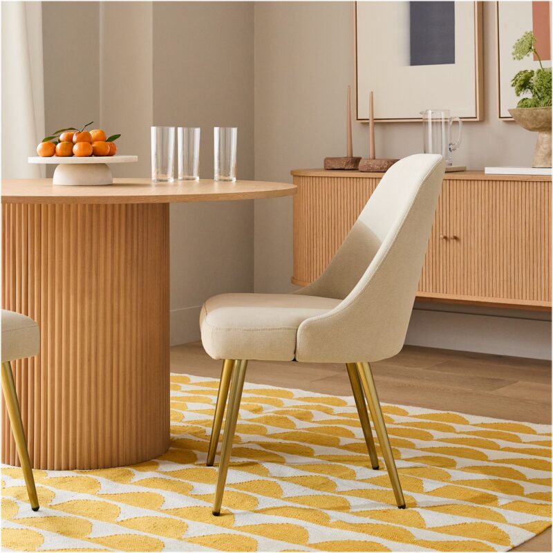 Lucille Upholstered Dining Chair with Metal Legs